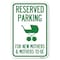 Signmission Reserved Parking for New Mothers & Mothe Heavy-Gauge Aluminum Sign, 12" x 18", A-1218-23090 A-1218-23090 - alternate 1